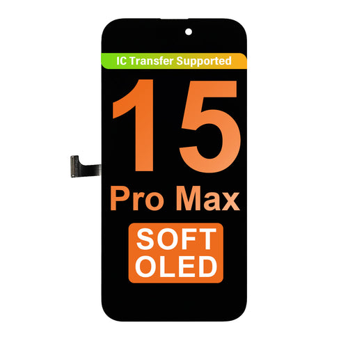(AM Pro) Soft OLED Assembly for iPhone 15 Pro Max - Black