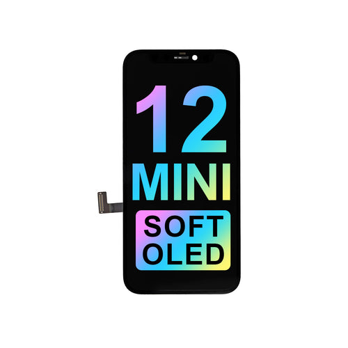 Refurbished Soft OLED Assembly for iPhone 12 Mini - Black